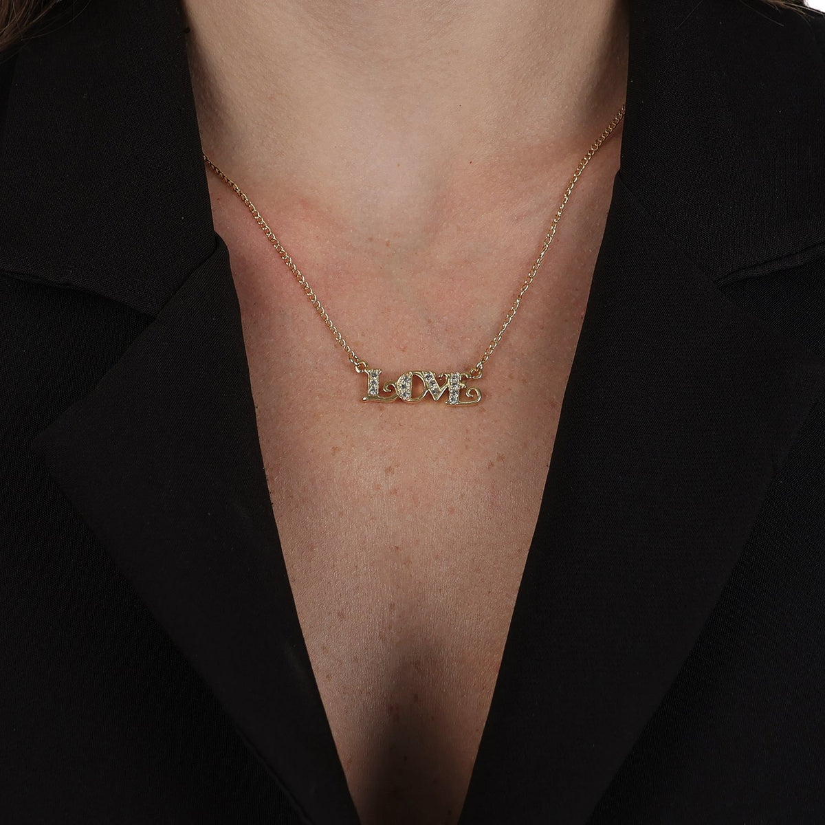 Colar Love de Zircônias