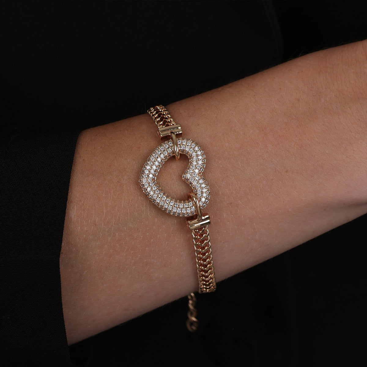 Pulseira Coração Vazado