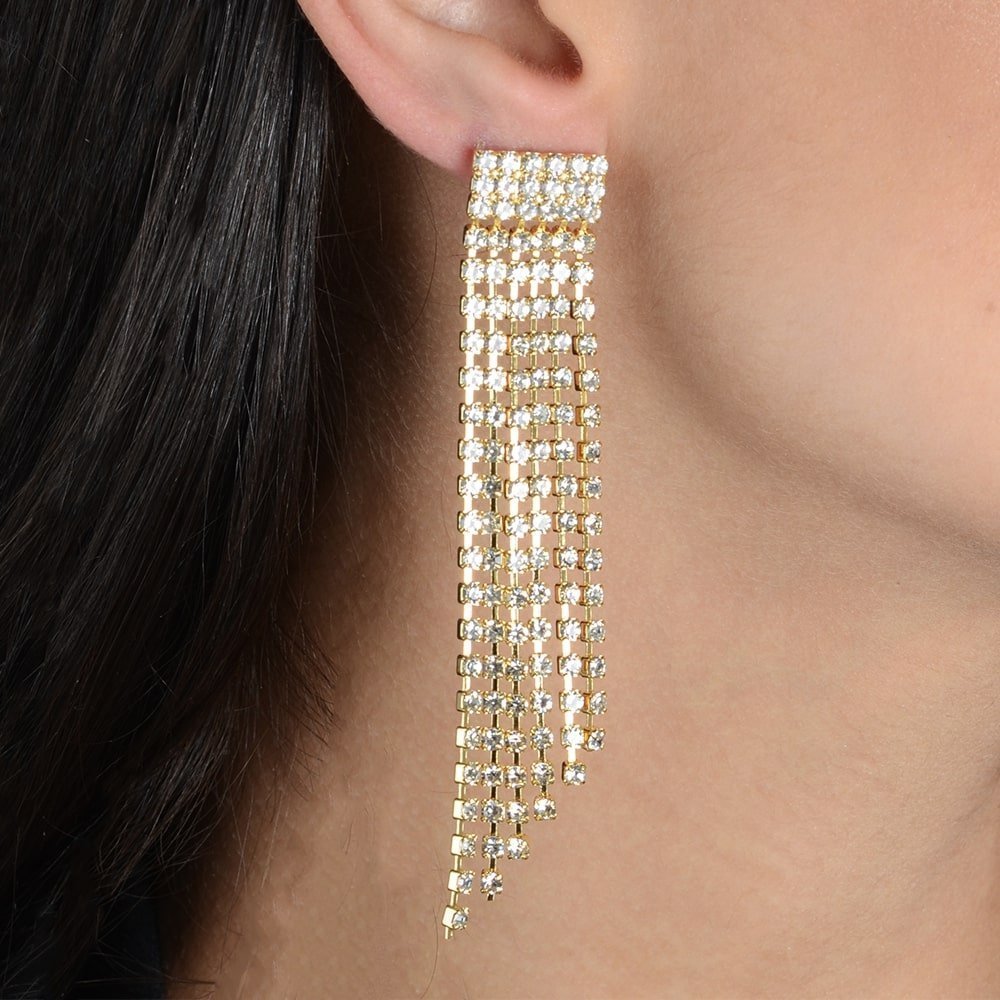 Brinco Queen 123 Pedras de Strass