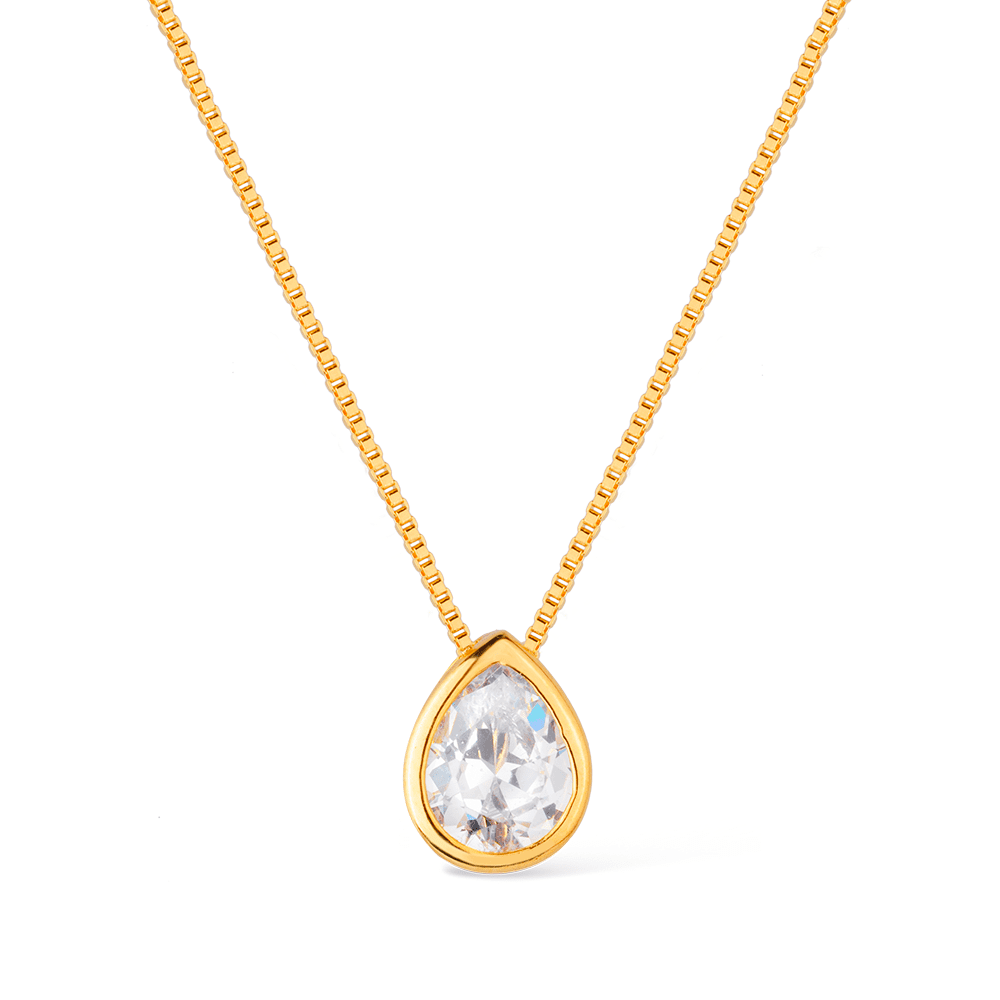 Colar Gota em Zircônia