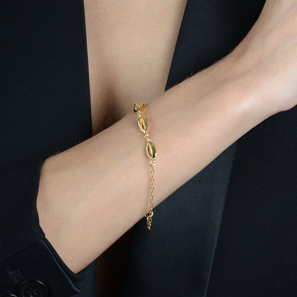 Pulseira Búzios Dourada