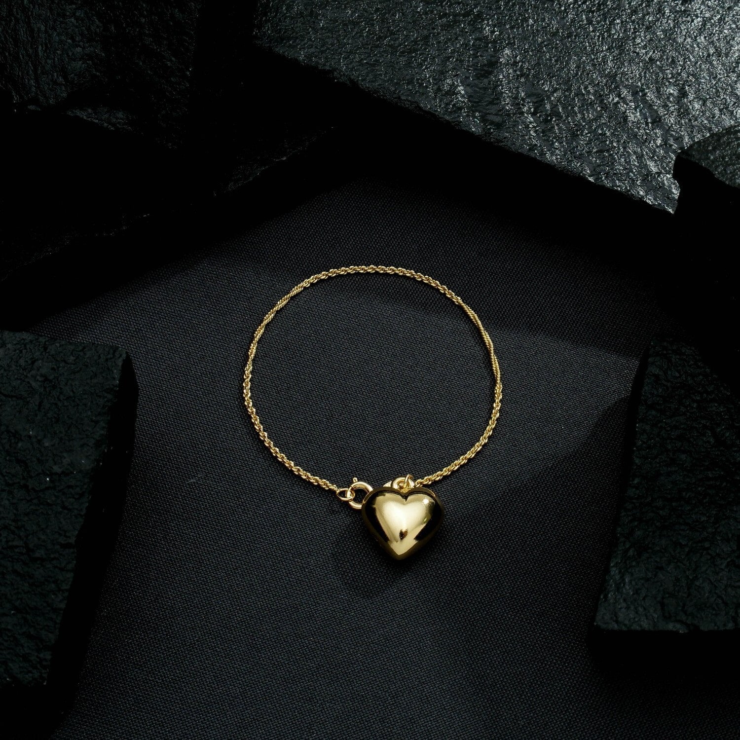 Pulseira Cordão Baiano com Coração