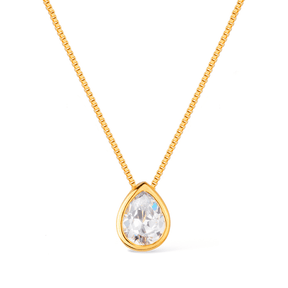 Colar Gota em Zircônia