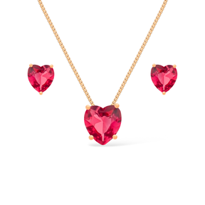 Conjunto Brinco + Colar Love Season