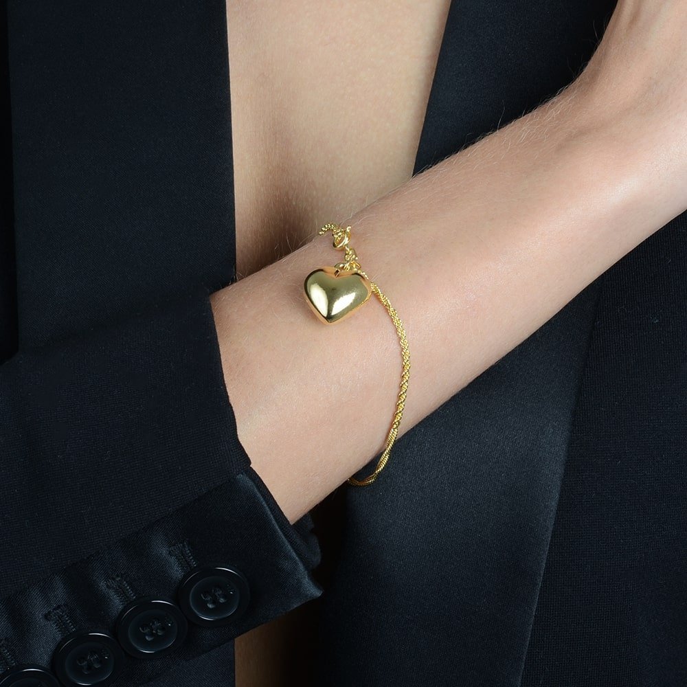 Pulseira Cordão Baiano com Coração