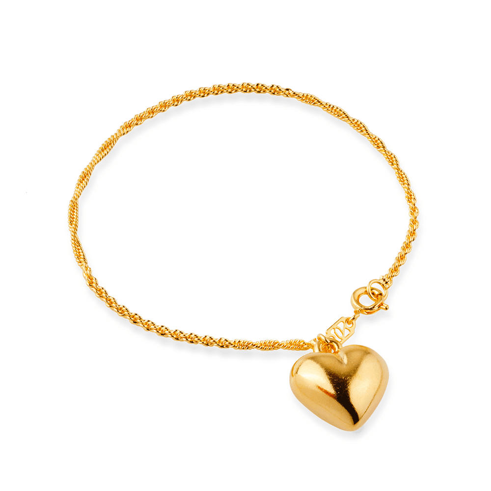 Pulseira Cordão Baiano com Coração