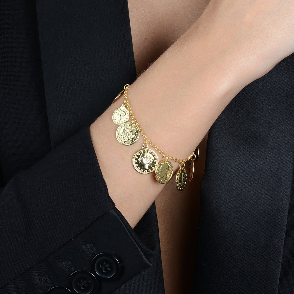 Pulseira Moedas Antigas