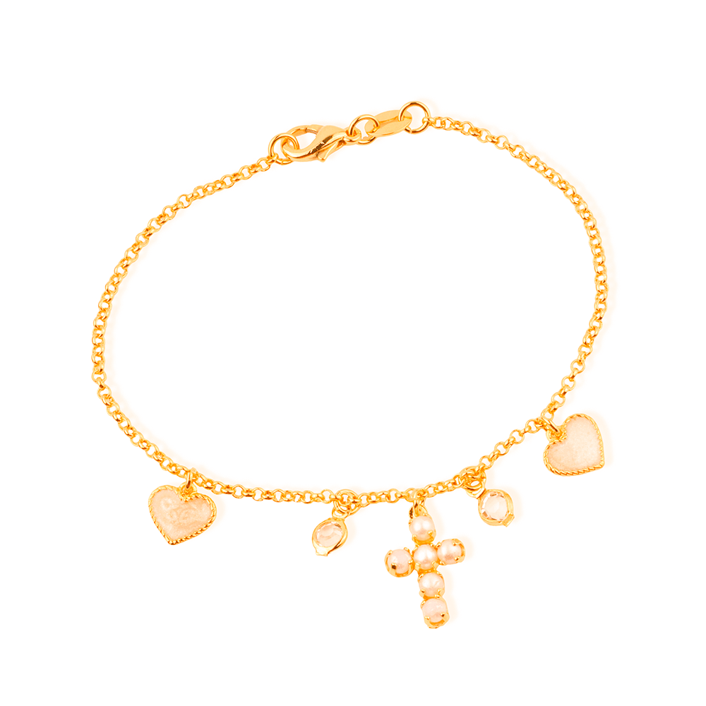 Pulseira Cruz Ponto de Luz